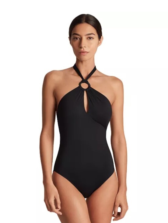Ralph Lauren Other - Ralph Lauren Black Halter One-Piece Swimsuit with Ring Detail